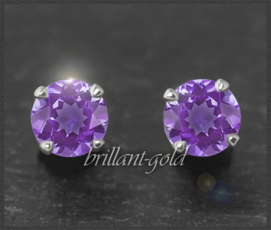 Ohrstecker 585 Gold Amethyst violett 4,5,6,7mm